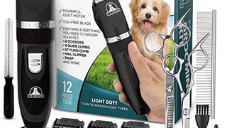 Pet Union Professional Dog Grooming Kit, Rechargeable, Cordless,...