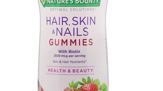Nature's Bounty, Optimal Solutions, Hair, Skin, & Nails, Strawberry Flavored 140 Gummies