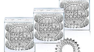 Invisibobble Hair Tie Crystal Clear Original 3 packs of...