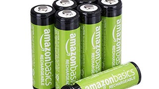 Amazon Basics 8-Pack AA Rechargeable Batteries, Recharge...