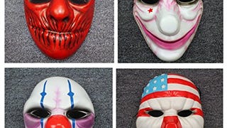 Gmasking Payday 2 Cosplay Mask Dallas,Hoxton,Wolf,Chains...