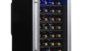 NewAir Wine Cooler and Refrigerator, 28 Bottle Freestanding...