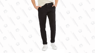 Black Straight Fit Stretch Bowie Chino