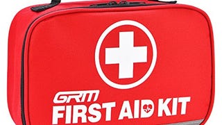 First Aid Kit (130 Pieces), GRM FDA Approved Compact Emergency...