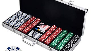 Poker Chip Set for Texas Hold’em, Blackjack, Gambling with...