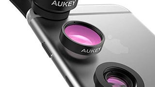 AUKEY Optic iPhone Camera Lens, 180¡ã Fisheye Lens + 110¡...