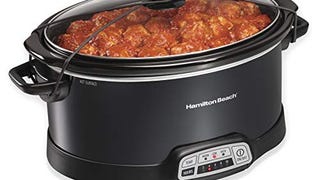 Hamilton Beach Programmable Slow Cooker with Three Temperature...