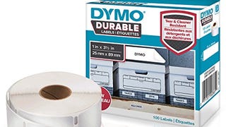 DYMO LW Durable Labels for LabelWriter Label Printers, White...