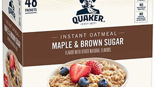 Quaker Instant Oatmeal, Maple & Brown Sugar, Individual...