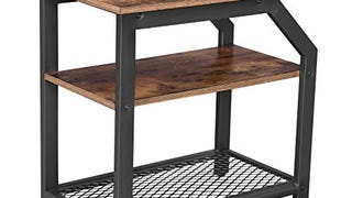 VASAGLE Industrial Side Table, 3-Tier Nightstand with Storage...