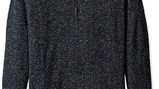 Billy Reid Men's Speckled Long Sleeve Sweater Henley, Navy,...