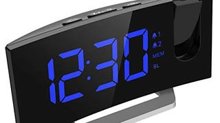 Mpow Projection Alarm Clock, FM Radio Alarm Clock, Digital...