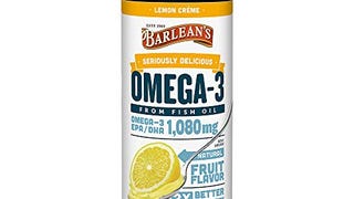 Barlean's Lemon Crème High Potency Omega 3 Fish Oil Supplements...