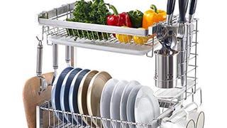 istBoom 2-Tier Dish Drying Rack, Stainless Steel Dish Drainer...