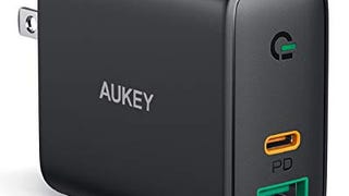 AUKEY Focus iPhone Fast Charger 30W 2-Port USB C Charger...