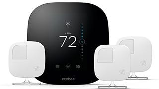 ecobee3 Smart Thermostat & 3 Room Sensors, Works with...