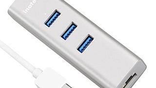 [2-in-1] Inateck Unibody Aluminum 3 Ports USB 3.0 Hub with...