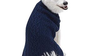Blueberry Pet Classic Wool Blend Cable Knit Pullover Dog...