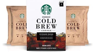 Starbucks Cold Brew Coffee, Signature Black, Pitcher Packs,...