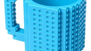 OliaDesign Blue Build-On Brick Mug - BPA-free