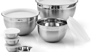 Cook N Home 14-Piece Stainless Steel Mixing Bowl Set, 4set/...