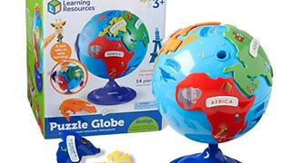 Learning Resources Puzzle Globe 3-D Geography Puzzle - 14...