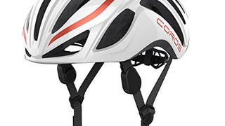Coros Linx Smart Cycling Helmet, White/Orange/Grey Gloss,...