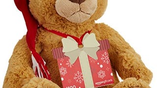 Amazon.com $100 Gift Card with a Holiday Teddy Bear - Limited...