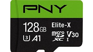 PNY Elite-X Micro SD 128GB, U3, V30, A1, Class 10, up to...