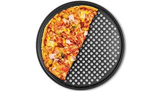 Fox Run Pizza Crisper Pan, Carbon Steel, Non-Stick,Black,...