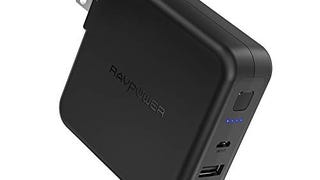 2-in-1 Portable Charger RAVPower 6700mAh External Battery...