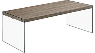 Monarch specialties , Coffee Table, Tempered Glass, Dark...
