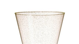 100 Glitter Plastic Cups - 9 Oz Clear Plastic Cups Old...
