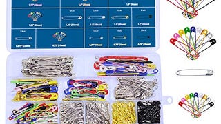 620 Pieces 7 Sizes Safety Pins Assorted Durable, Large...