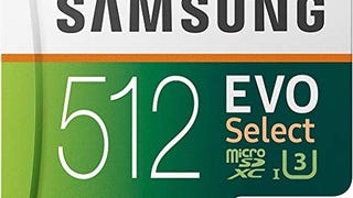 SAMSUNG EVO Select Micro SD Memory Card with Adapter, 512GB...