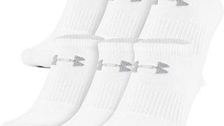 Under Armour Adult Cotton No Show Socks, Multipairs , White/...