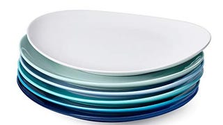 Sweese Blue Series Dinner Plates 11 Inch - Porcelain Modern...