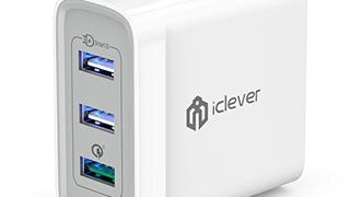 iClever Quick Charge 3.0 Wall Charger 38W 3-Port USB Power...