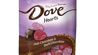 DOVE PROMISES Valentine Milk and Dark Chocolate Candy Hearts...