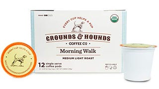 Grounds & Hounds Single Serve Organic Coffee Pods - 12...