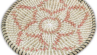 Ann Lee Design Seagrass Woven Fruit Basket (D 13.75", Red...