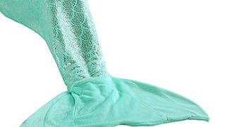 LANGRIA Mermaid Tail Blanket Glittering Flannel Super Soft...