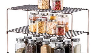 WOSOVO Expandable Stackable Cabinet Shelf Kitchen Counter...