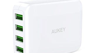 AUKEY USB Wall Charger 4-Port, AiPower and 4 Universal...