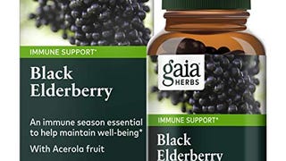 Gaia Herbs, Black Elderberry, Organic Sambucus Elderberry...