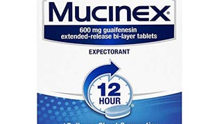 Mucinex 12 Hour Extended Release Tablets -Guaifenesin Relieves...
