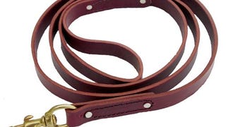 Signature k-9 Heavy Leather Leash, 6-Feet by 7/8-Inch,...