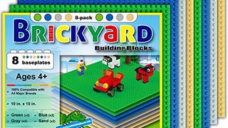 Brickyard Building Blocks Lego Compatible Baseplate - Pack...
