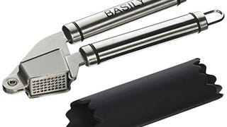 Basily Garlic Press - Garlic Peeler Premium Stainless Steel...