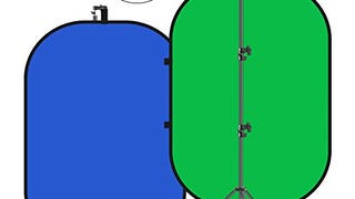 NEEWER 5x7ft/1.5x2m Chromakey Green Screen Blue Green 2...